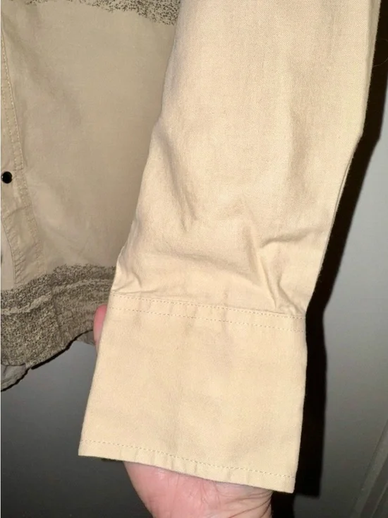 Vintage Wrangler Brushpopper Pearl Snap Aztec Mens Large Western Rare Pattern - Picture 8 of 8